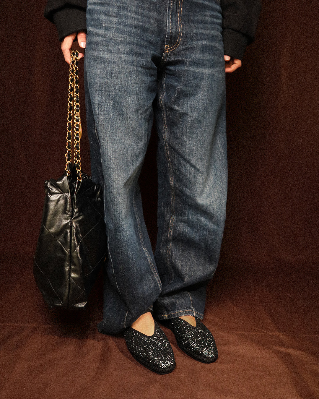 Danni Black Glitter Mary Jane