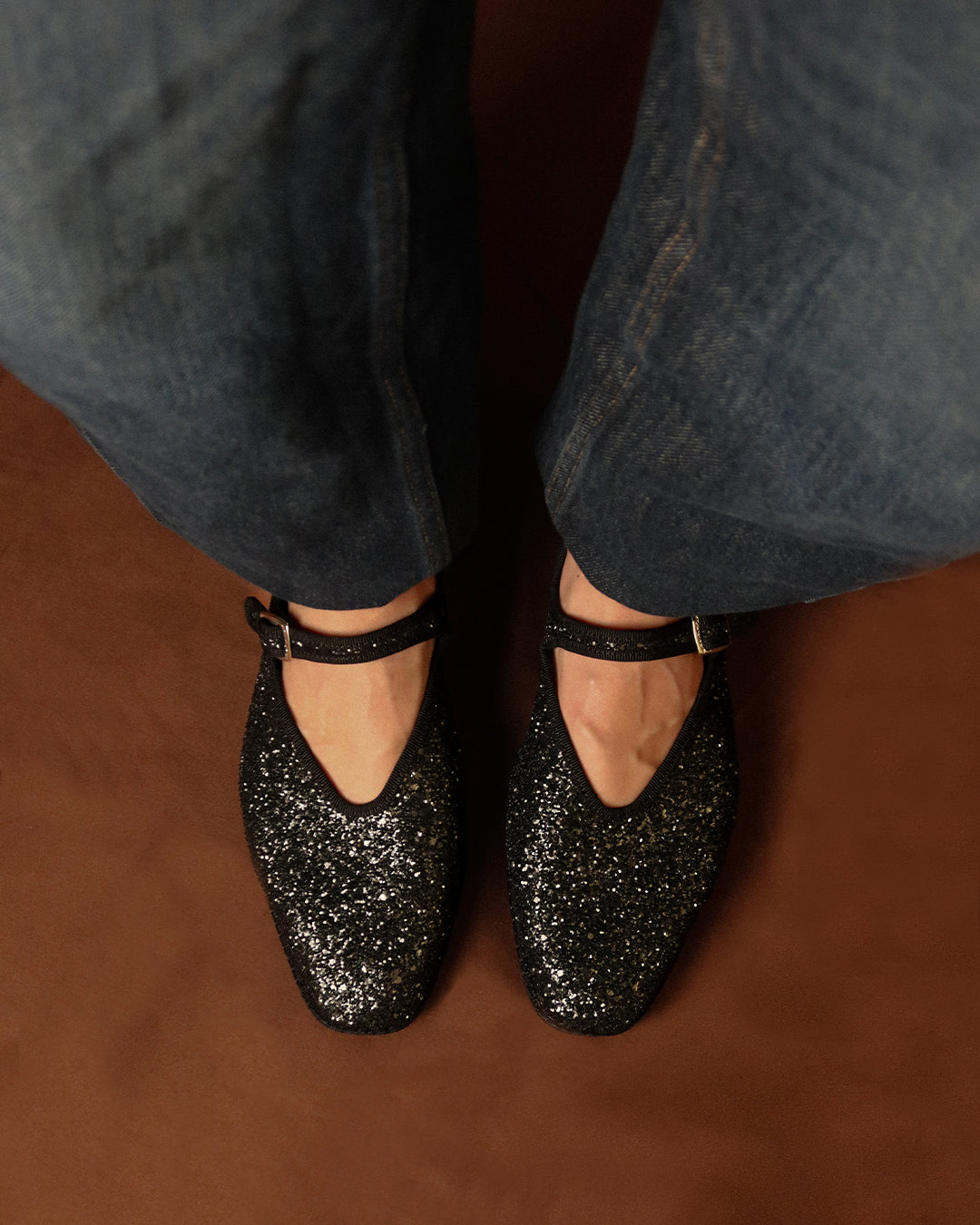 Danni Black Glitter Mary Jane