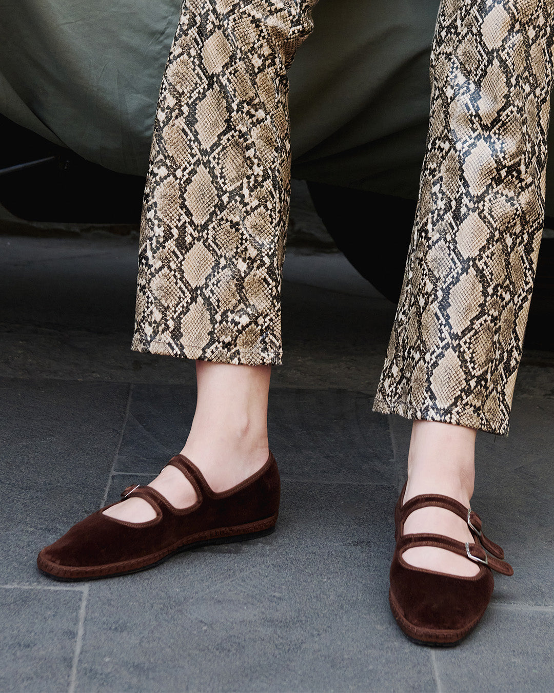 Chocolate Brown Double Mary Jane