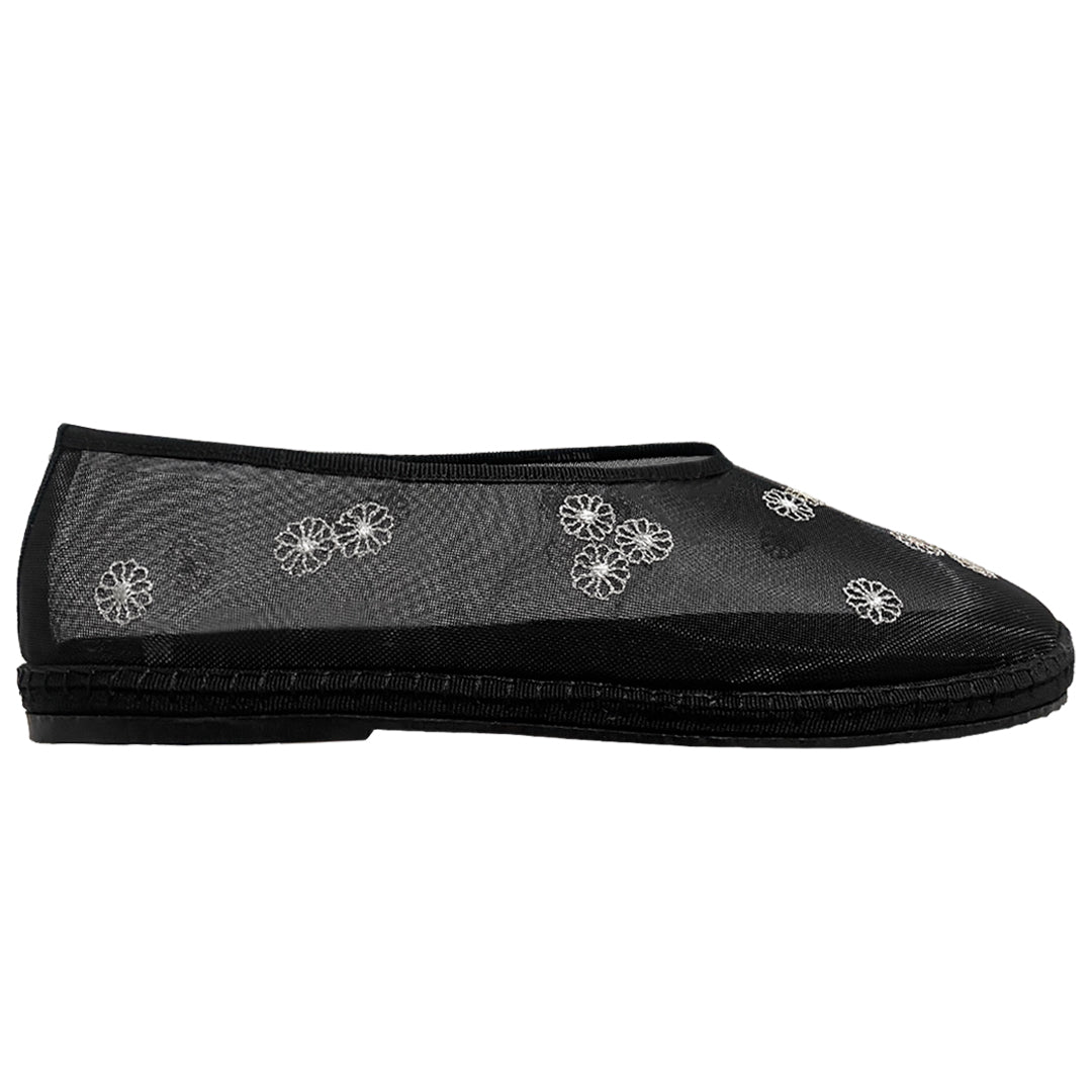 Ciao Lucia Embroidered Mesh Flat
