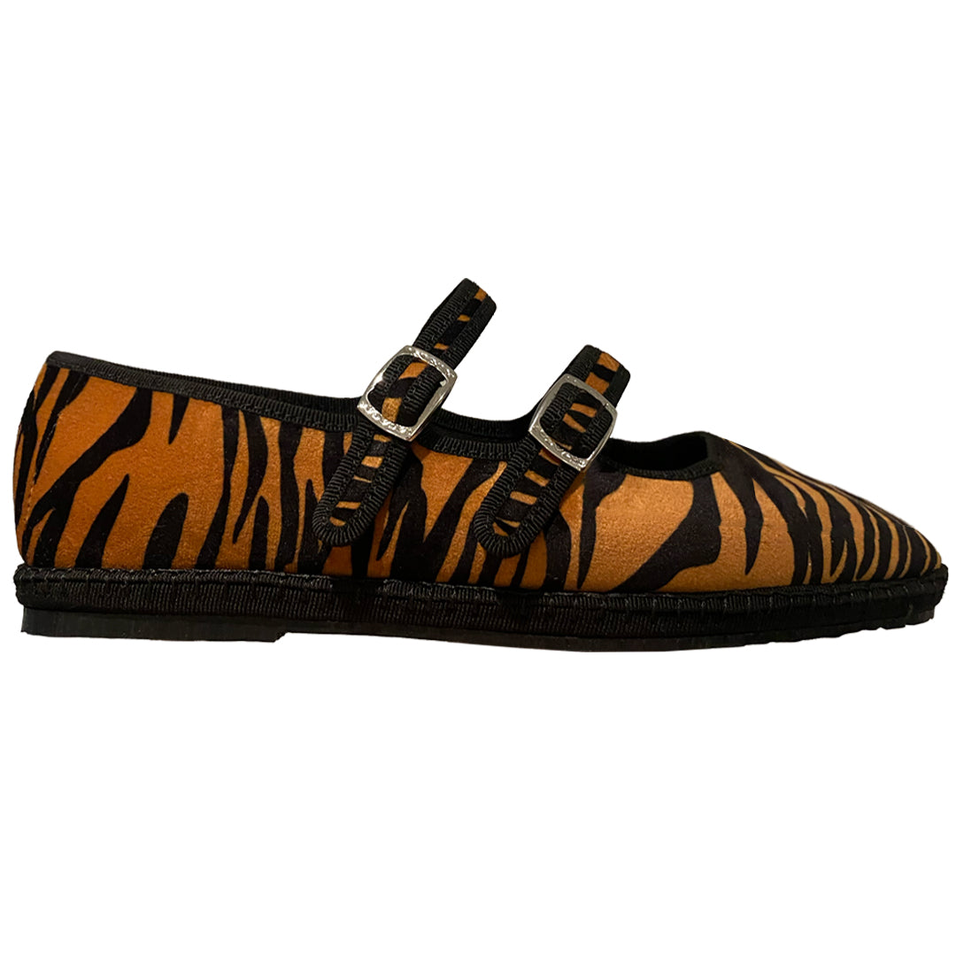 Camille Striped Double Mary Jane