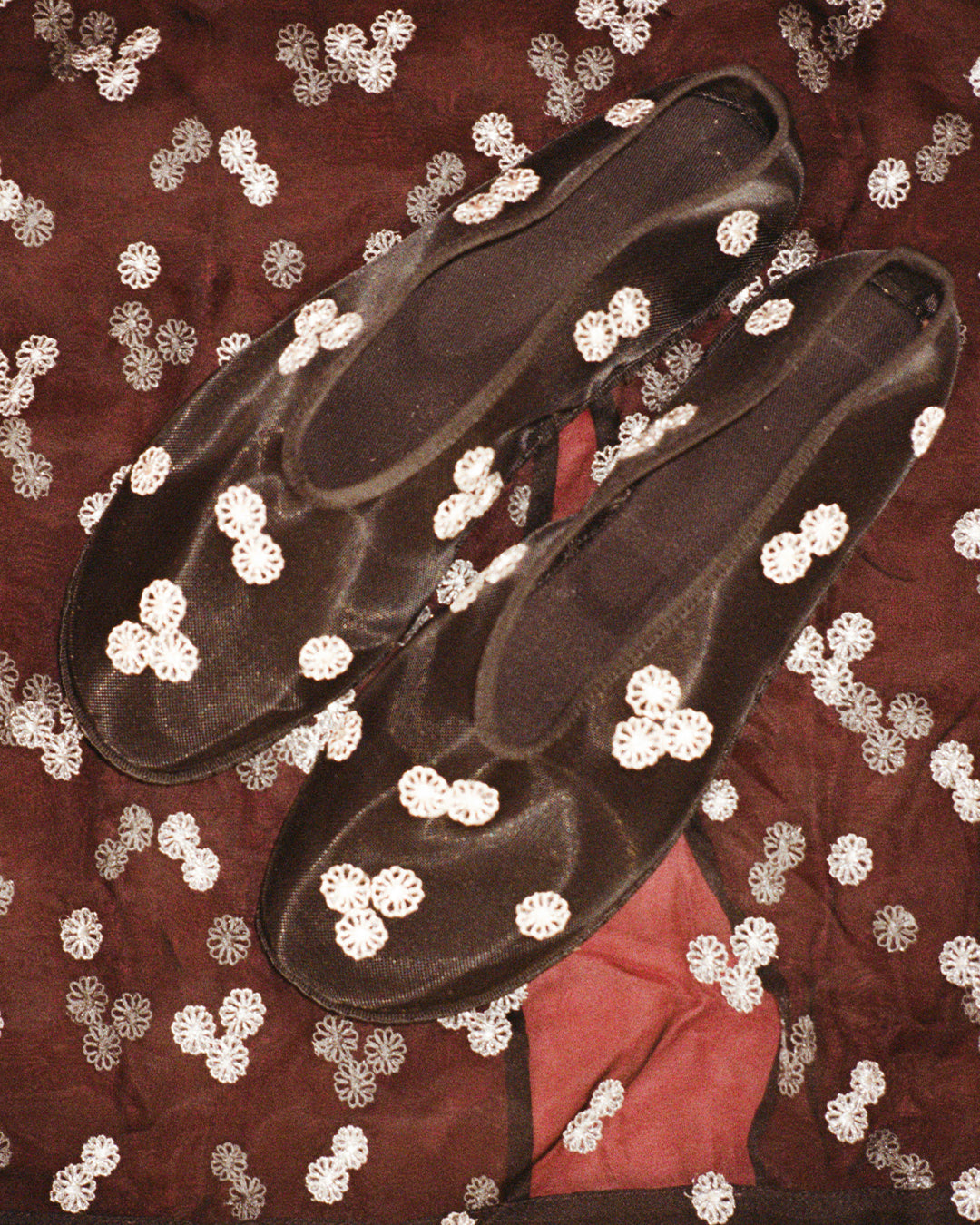 Ciao Lucia Embroidered Mesh Flat