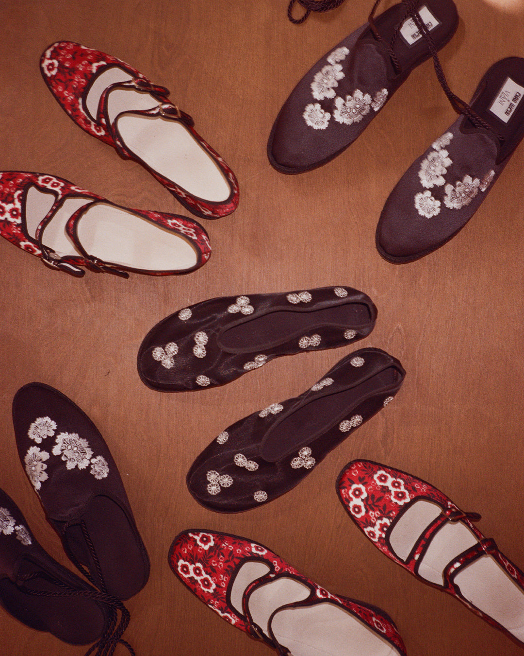 Ciao Lucia Embroidered Mesh Flat