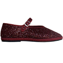 Lade das Bild in den Galerie-Viewer, Mina Burgundy Glitter Mary Jane | Pre Order
