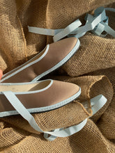 Load image into Gallery viewer, PRE ORDER Lilly Sisto Earl Grey Satin Ribbon Ballet Flat

