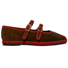 Lade das Bild in den Galerie-Viewer, Roberta Chocolate Suede Double Mary Jane | Pre Order
