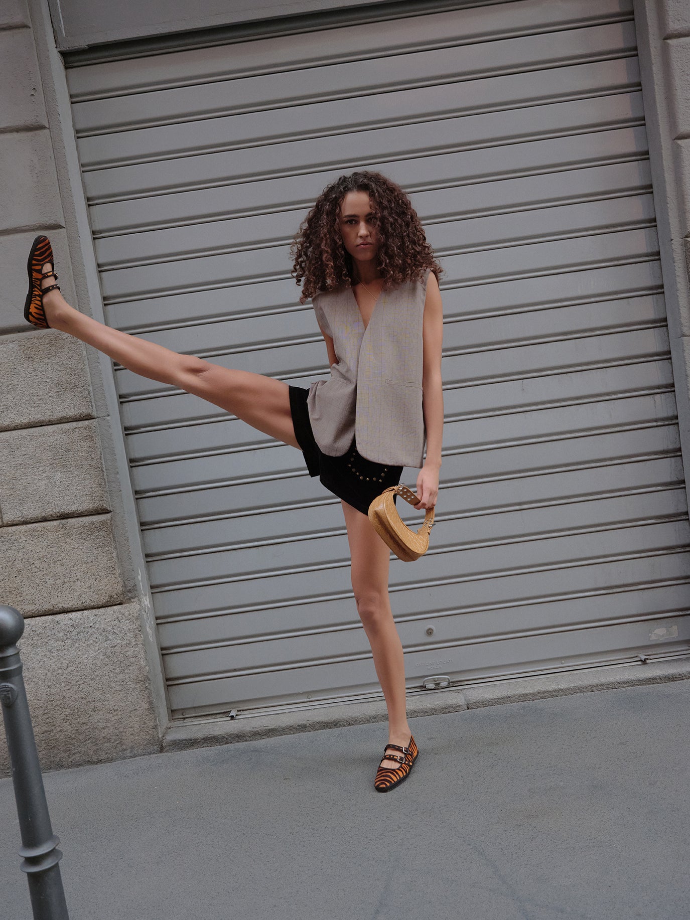 Camille Striped Double Mary Jane