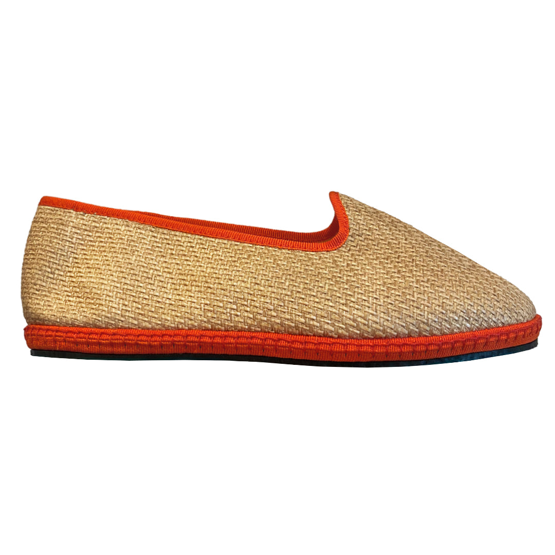 Cala Orange Raffia Friulane Shoes